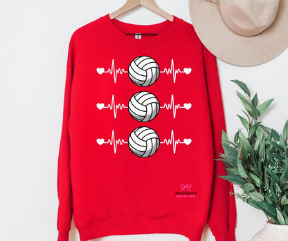 Volleyball Heartbeat - tee or sweatshirt