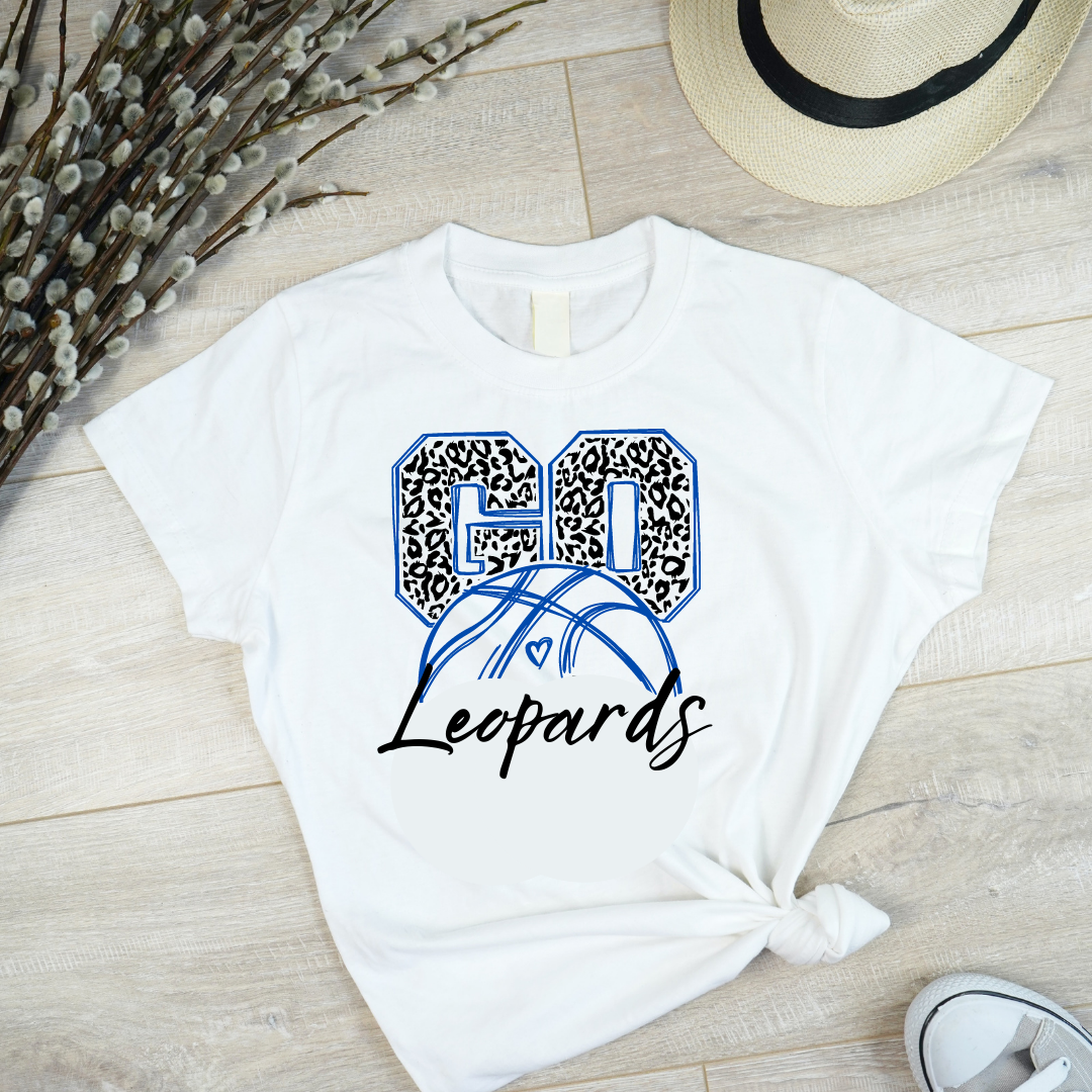 Go Leopards - Basketball Tee Shirt
